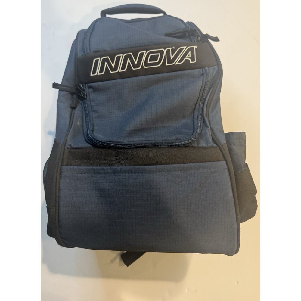 Innova Disc Golf Backpack Bag Black Blue Multi Pocket Disc Storage
